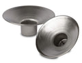 Hyoola Candle Drip Protectors Reusable Metal Candlestick Liners - Safety Pin Holds Candles in Place - Silver - 2 Pack