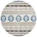 Phoenix Ph3 Ivory Southwestern Rug Round 8' X 8'