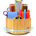 Pencil Organizer For Desk - Bamboo Desk Organizer - Pencil Holder For Kids - Kids Desk Organizer - Art Supply Organizer For Kids