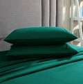 American Home Collection Pillow Case Set of 2 Double Brushed Microfiber Soft & Easy Care Pillowcases (Forest Green, Standard/Que