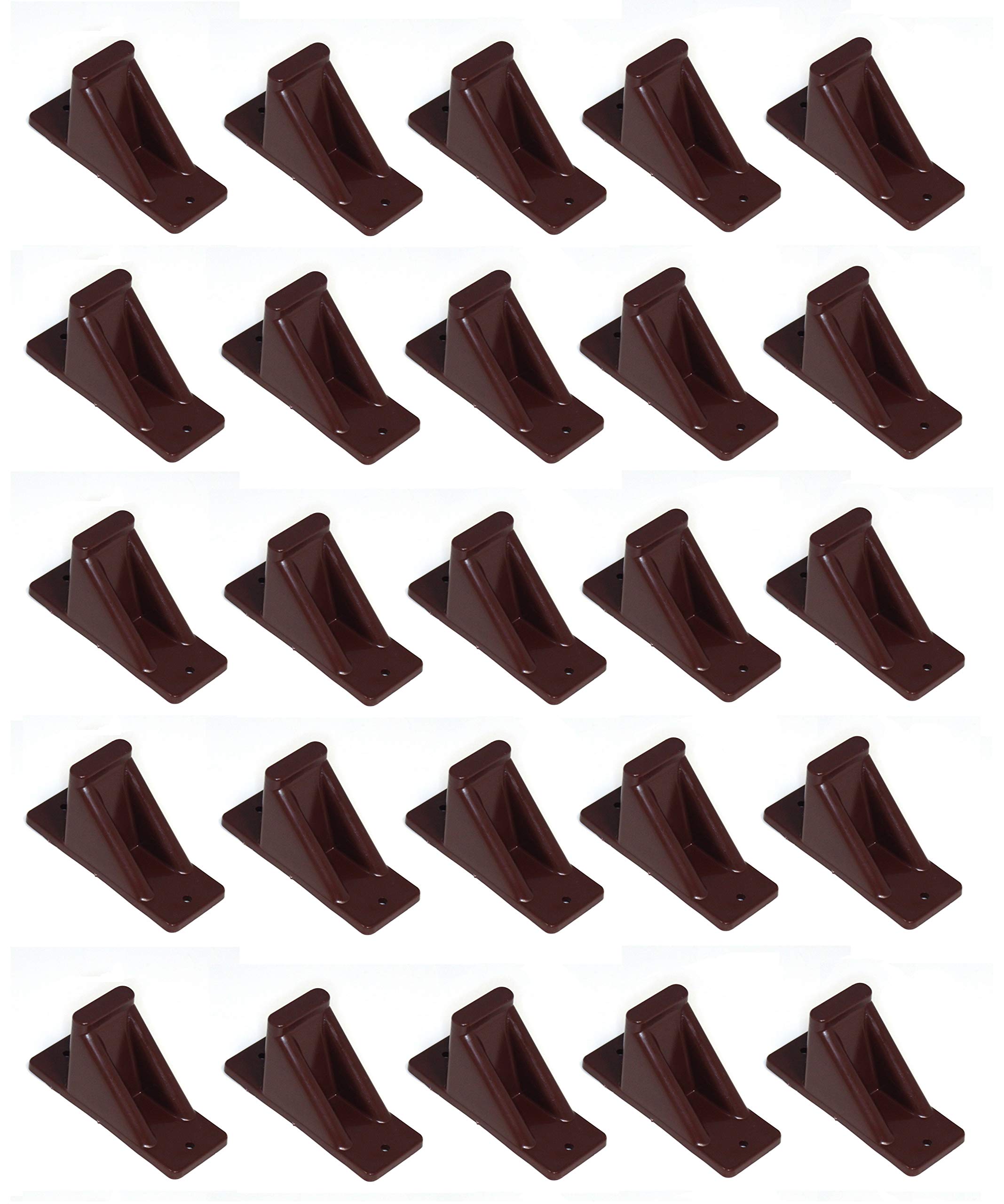 Jsp Manufacturing Brown Plastic Mini Roof Snow Ice Guard - Multi-Quantity Pack | Prevents Sliding Snow Stops Buildup (25)