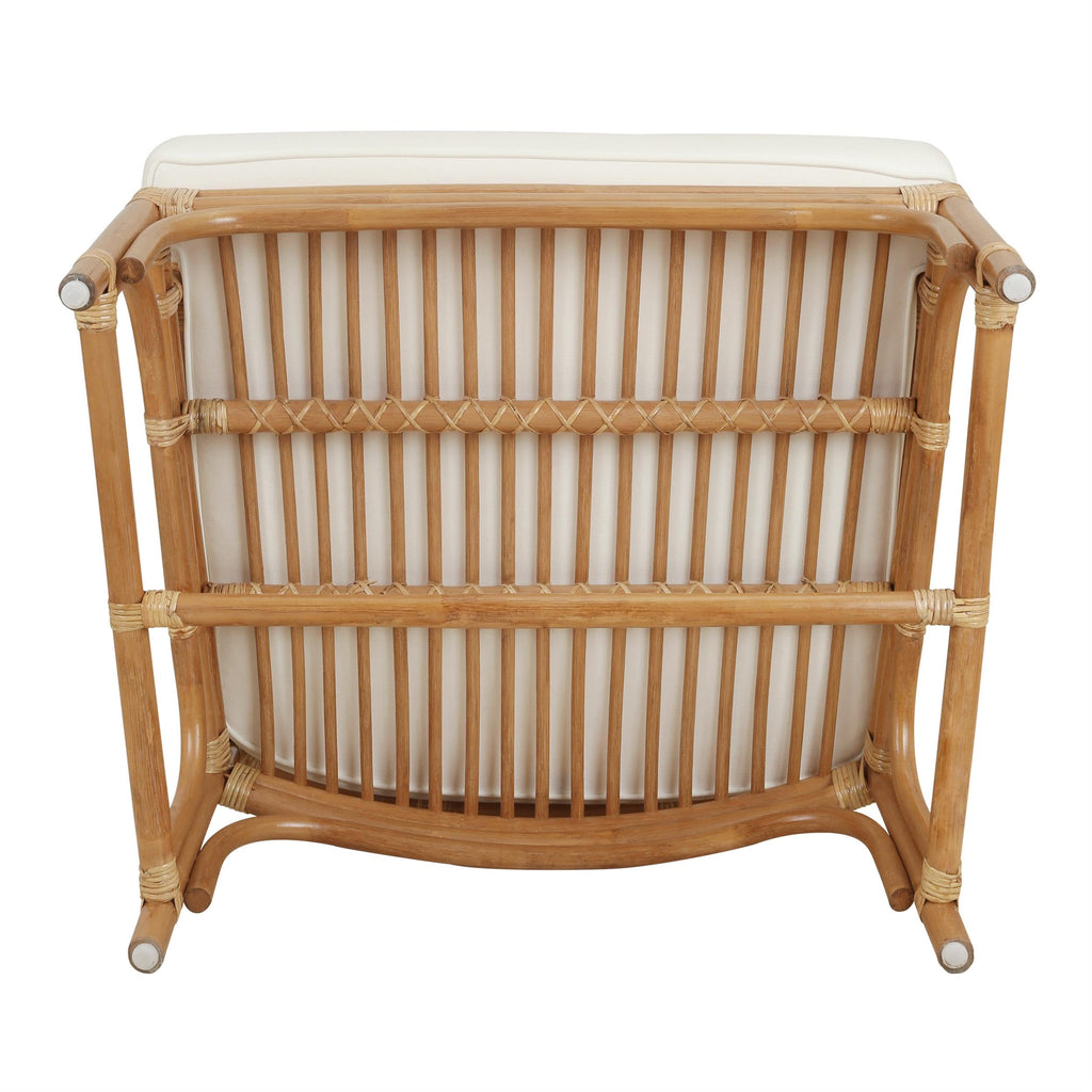 New Pacific Direct Kara 17.5&Quot; Rattan And Cotton Accent Arm Chair In Canary Brown