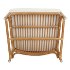 New Pacific Direct Kara 17.5&Quot; Rattan And Cotton Accent Arm Chair In Canary Brown