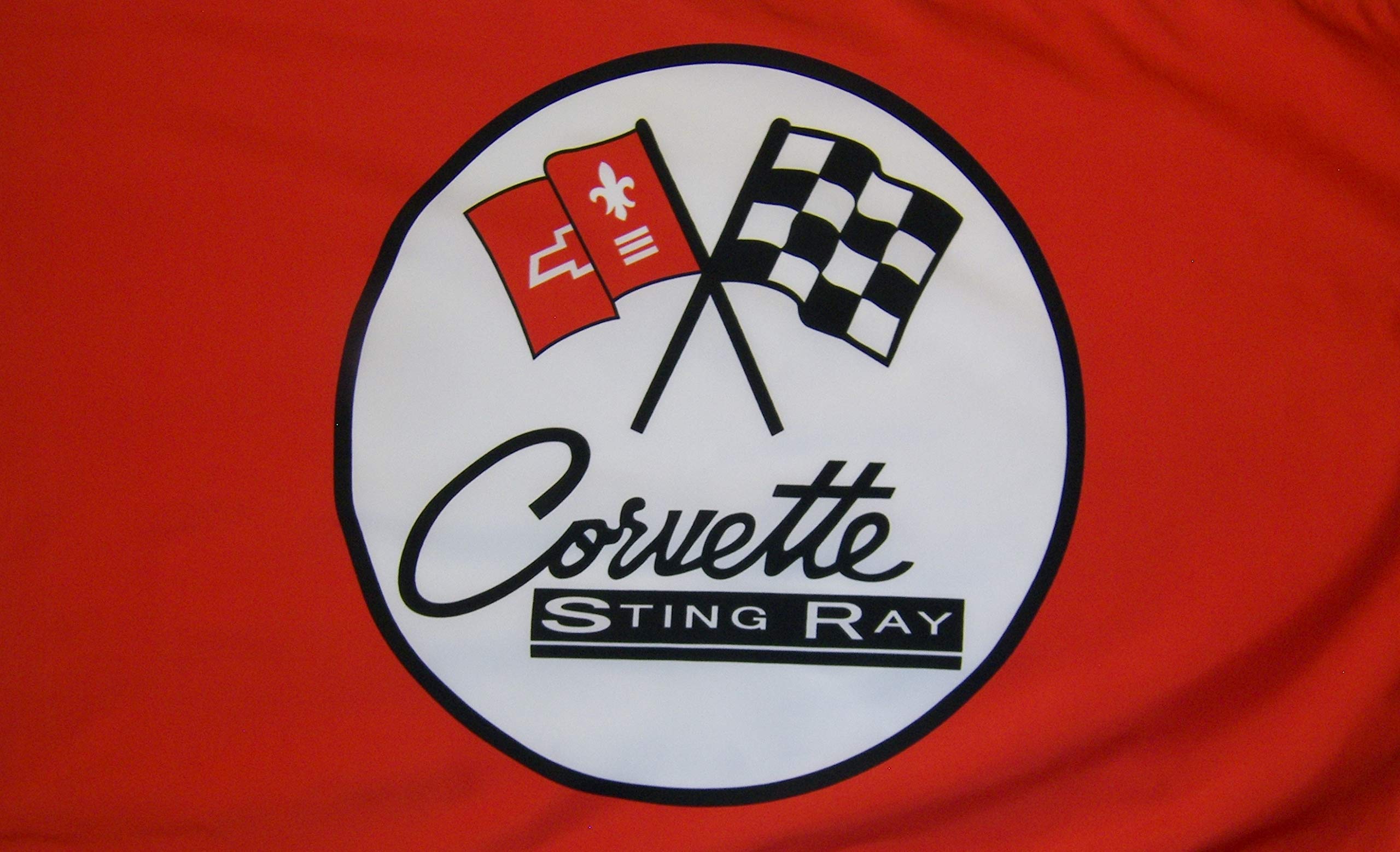 Corvette Sting Ray Car Flag 3' X 5' Red Indoor Outdoor Automotive Banner