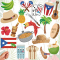 KARAQY Puerto Rico Party Decorations, 20PCS Puerto Rico Theme Party Photo Booth Props, Centerpieces Table Decorations for Cultur