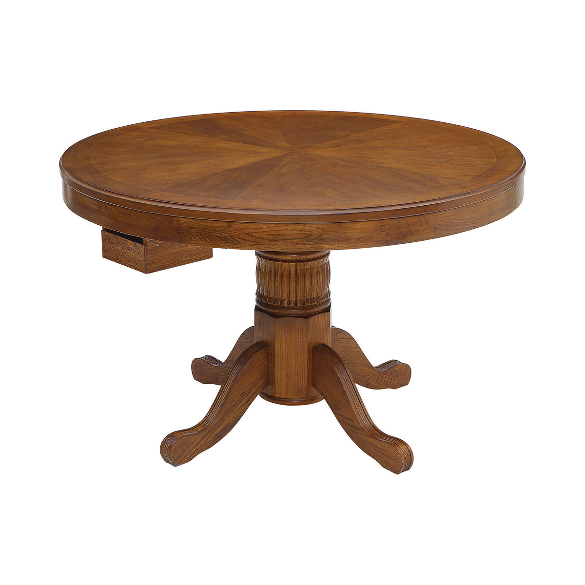 Coaster Home Furnishings Turk 3-In-1 Round Pedestal Game Table Tobacco