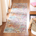 SAFAVIEH Madison Collection Runner Rug - 2 x 8, Grey & Pink, Modern Abstract Design, Non-Shedding & Easy Care, Ideal for High 