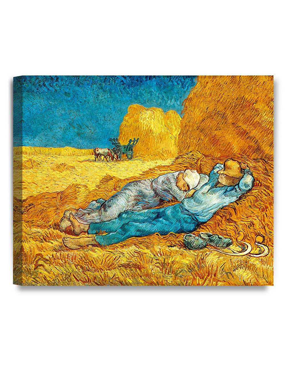 DECORARTS - Noon: Rest from Work by Vincent Van Gogh. Oil Painting Reproduction. Giclee Print on Canvas. Ready to Hang Wall Art 