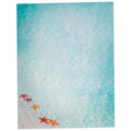 Starfish In The Sand Beach Stationary Paper - 60 Sheets - Tropical Printer Paper Ocean Letterhead For Party Invitations, Announc