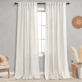 Koufall 90 Inch Curtains Long For Living Room,Sheer Linen Semi Light Filtering Custom Made Curtains For Windows Dining Room Bedr