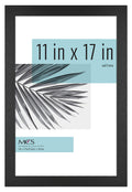 MCS Studio Gallery 11x17 Picture Frame Black Woodgrain, Rectangle Photo Frame for Photos, Posters & Art Prints (1-Pack)