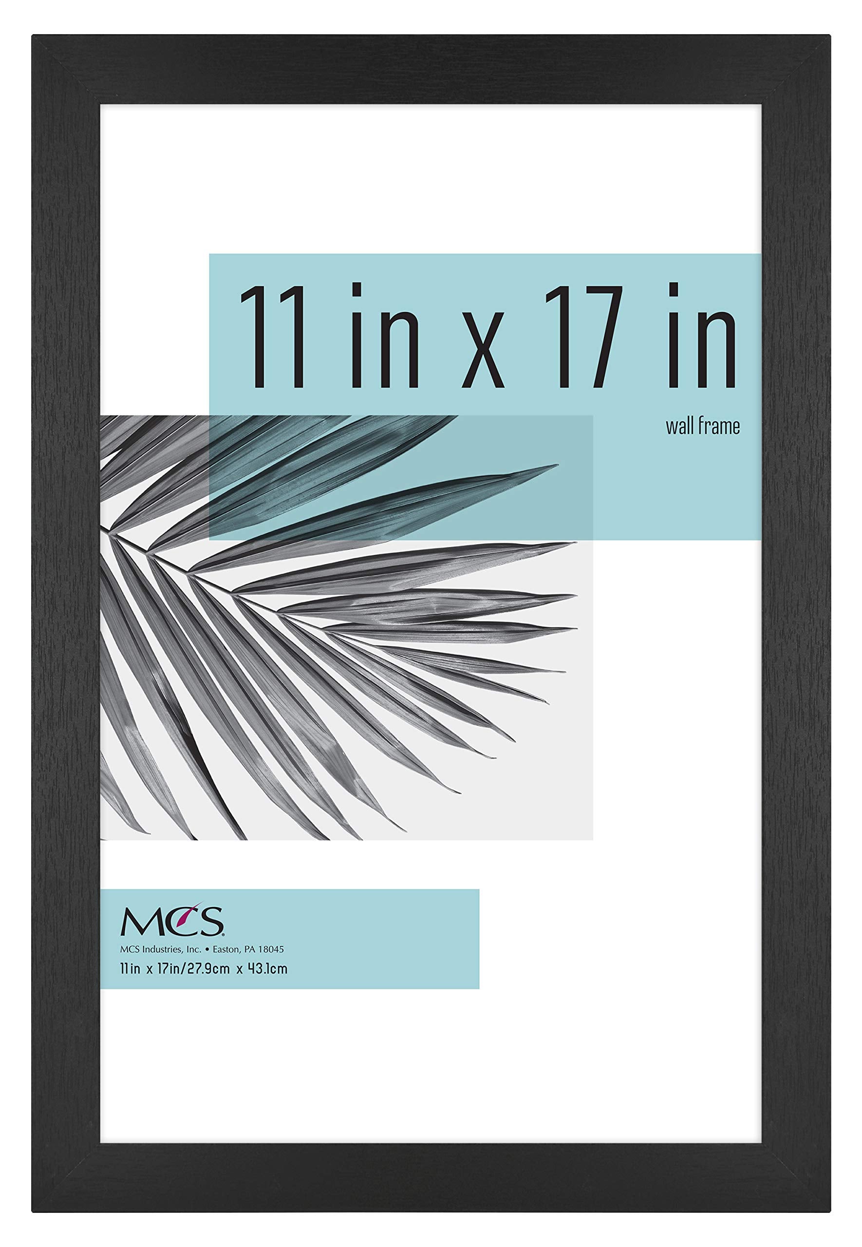 MCS Studio Gallery 11x17 Picture Frame Black Woodgrain, Rectangle Photo Frame for Photos, Posters & Art Prints (1-Pack)
