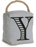 Pavilion Gift Company 72184 Door Stopper, 5 By 6-Inch, Monogrammed Y, Gray, Black