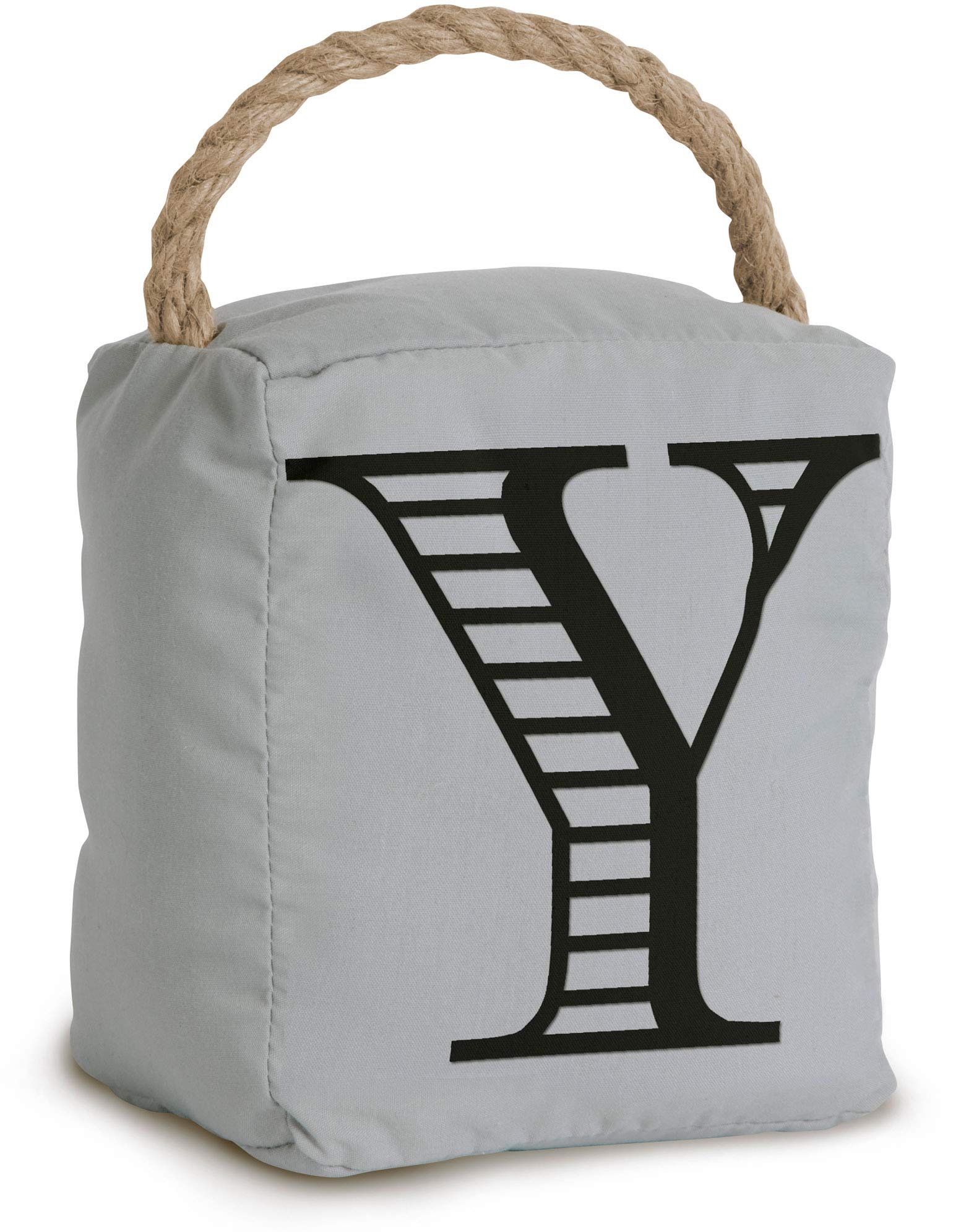 Pavilion Gift Company 72184 Door Stopper, 5 By 6-Inch, Monogrammed Y, Gray, Black