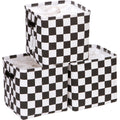 Hinwo Collapsible Canvas Storage Cubes with Handles, 11Inch, 3Pack