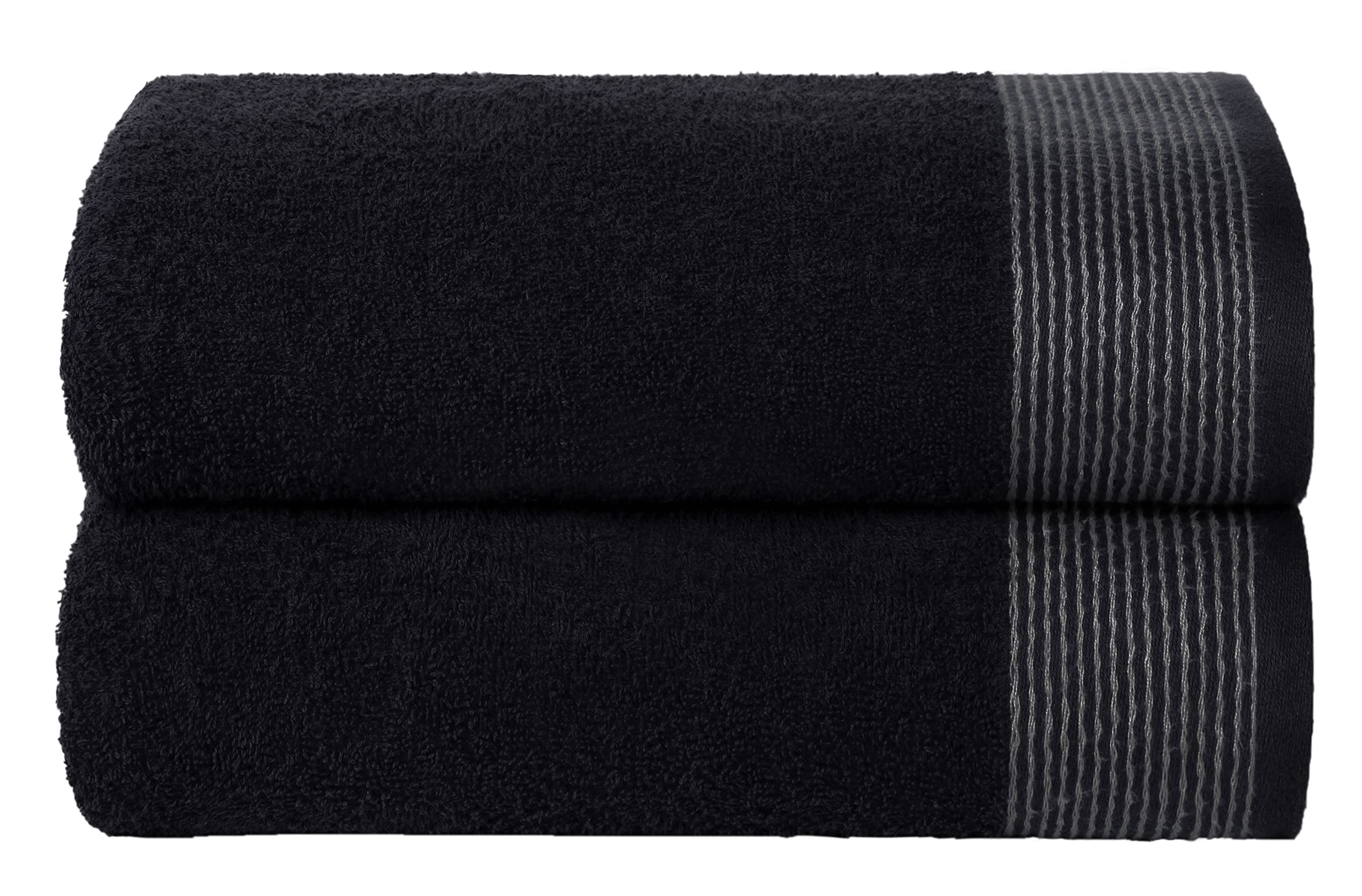 BELIZZI HOME Ultra Soft 2 Pack Oversized Bath Towel Set, 28x55 inches, 100% Cotton, Large, Absorbent, Quick Dry, Lightweight, Id