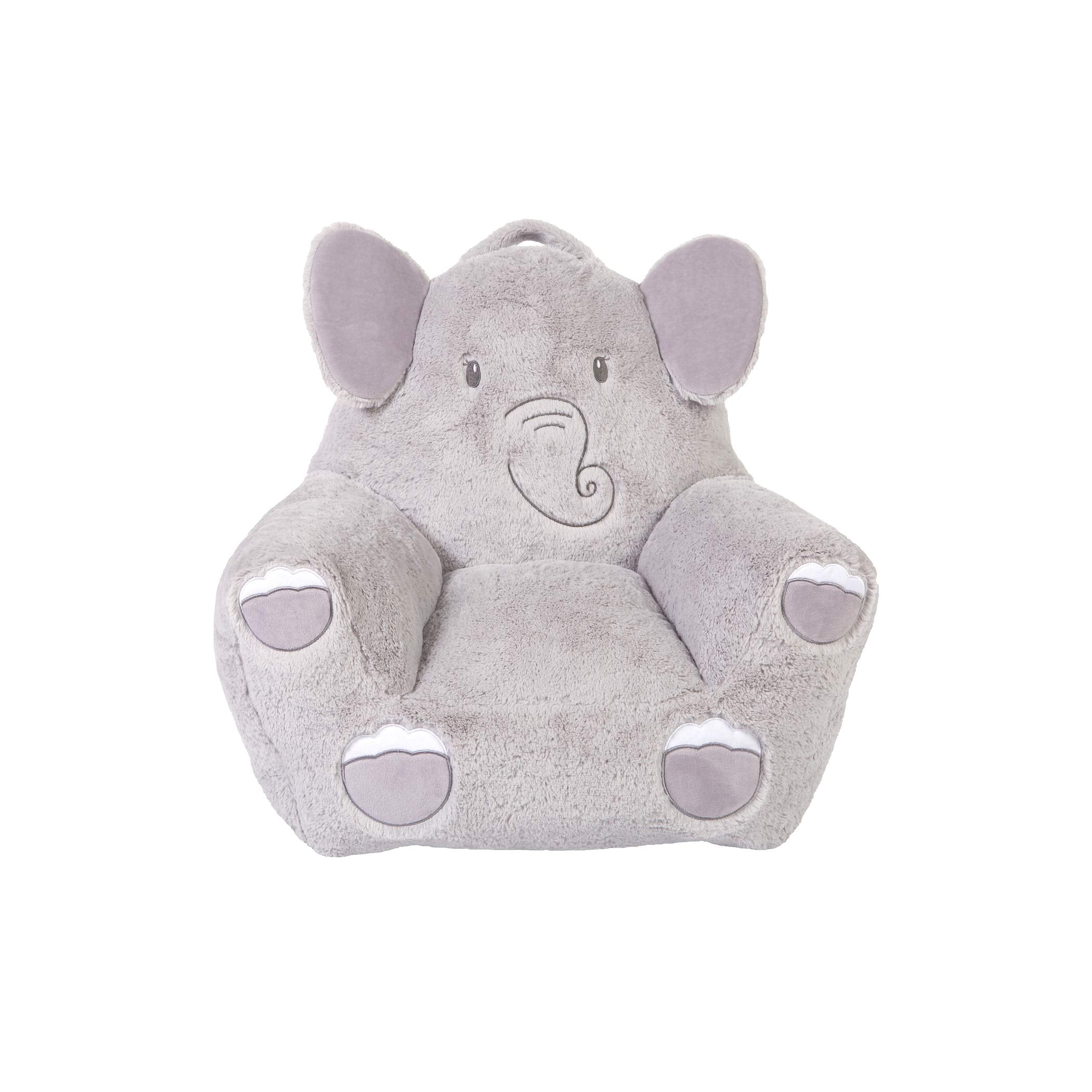Cuddo Buddies Elephant Toddler Chair Plush Character Kids Chair Comfy Pillow Chair for Boys and Girls, 19 in x 20 in x 16 in