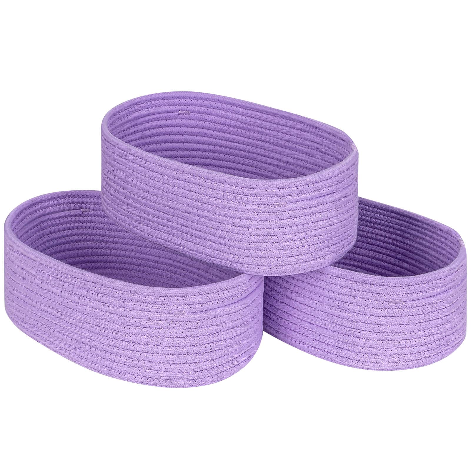 Kriitools Baskets Bins for Shelf Storage Organizing/Cute Basket to Store and Organize Household Items/Woven Rope Basket for Livi