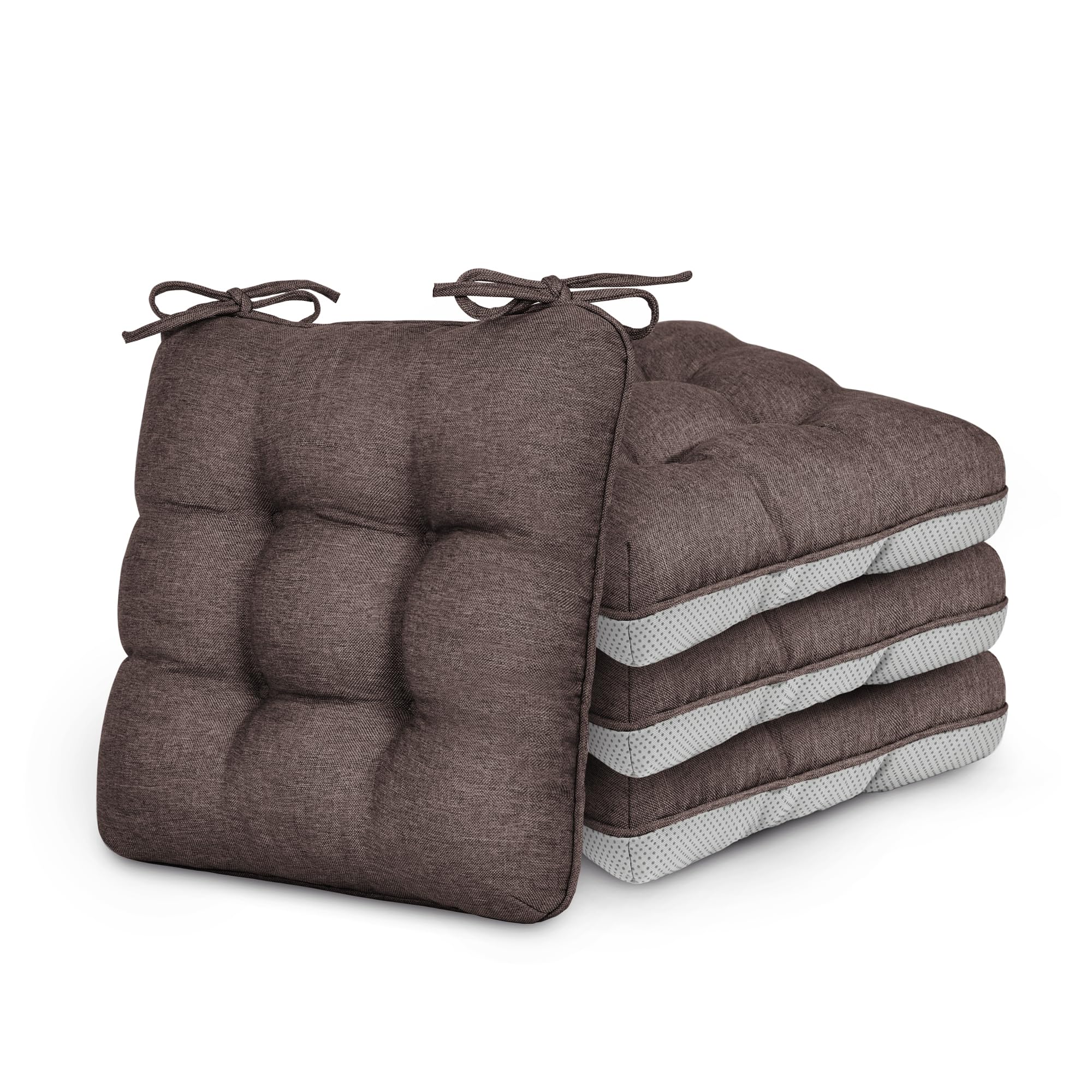 Love'S Cabin Memory Foam Chair Cushions Set Of 4, Outdoor/Indoor Chair Pads For Dining Chairs 4 Pack, Seat Cushions For Kitchen,