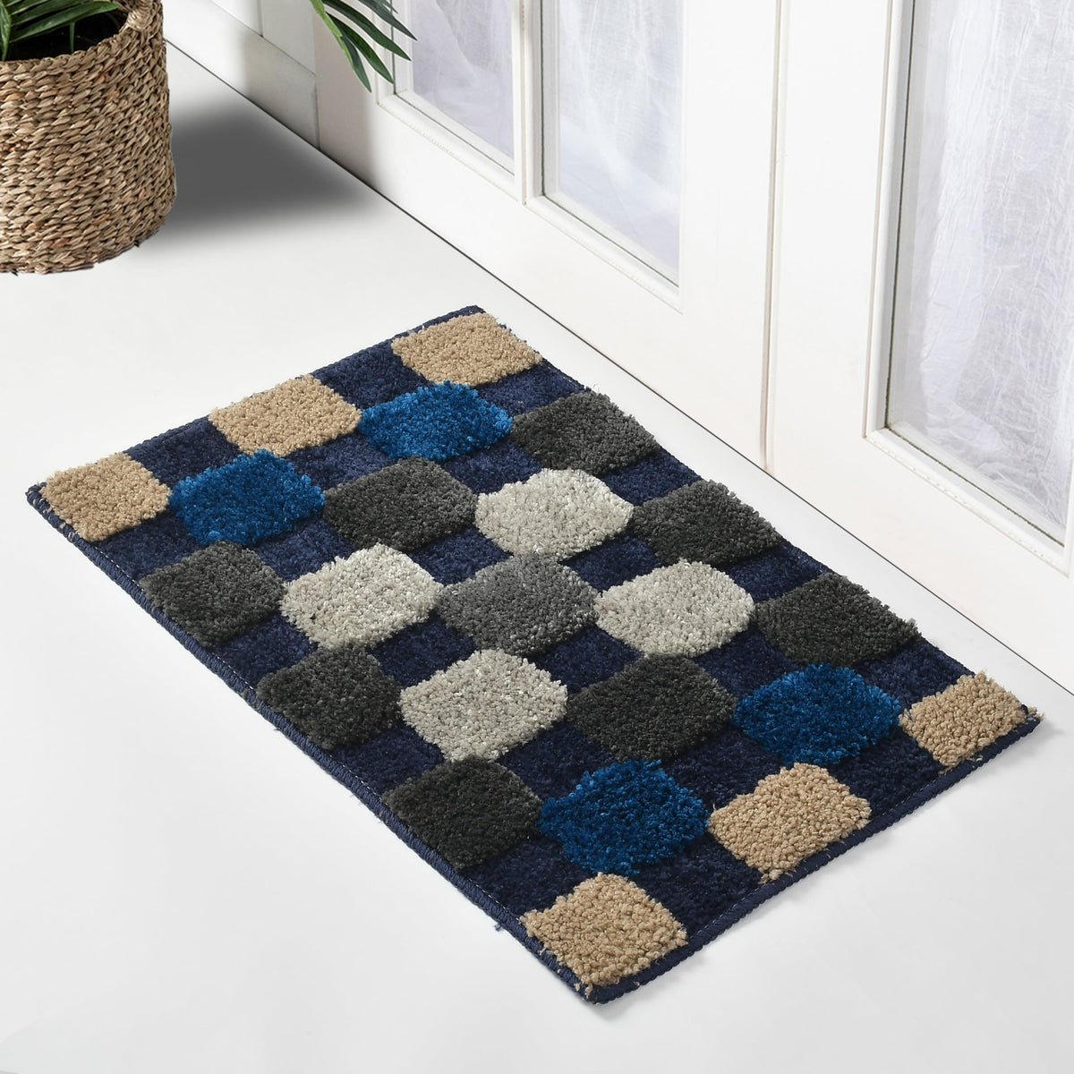 VIKCLIQUE Microfiber Super Soft Anti Slip Doormat Bathmat for Indoor Home Entrance | NonSkid Absorbent Bath Mat for Bathroom | 