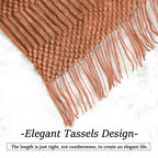 Blagic Grey And White Knit Throw Blanket With Tassel| Home Decor Blanket| Holiday Throw| Wrap Shawl Scarf, Lightweight Soft Cozy