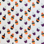 Halloween Throw Blanket: Jack O Lantern Pumpkins And Ghosts Cupcakes Design On Soft Velvet Fleece Throw Blanket