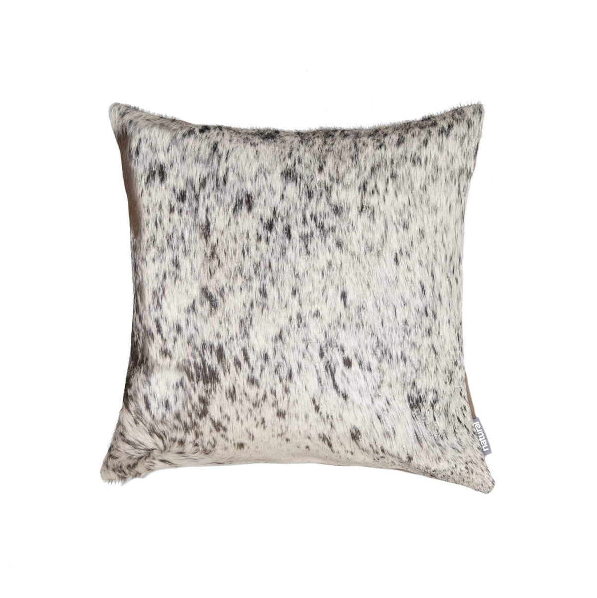 HomeRoots Salt & Pepper Grey/White Cowhide, Microsuede, Polyfill 18' x 18' x 5' Salt and Pepper Gray and White Cowhide Pillow