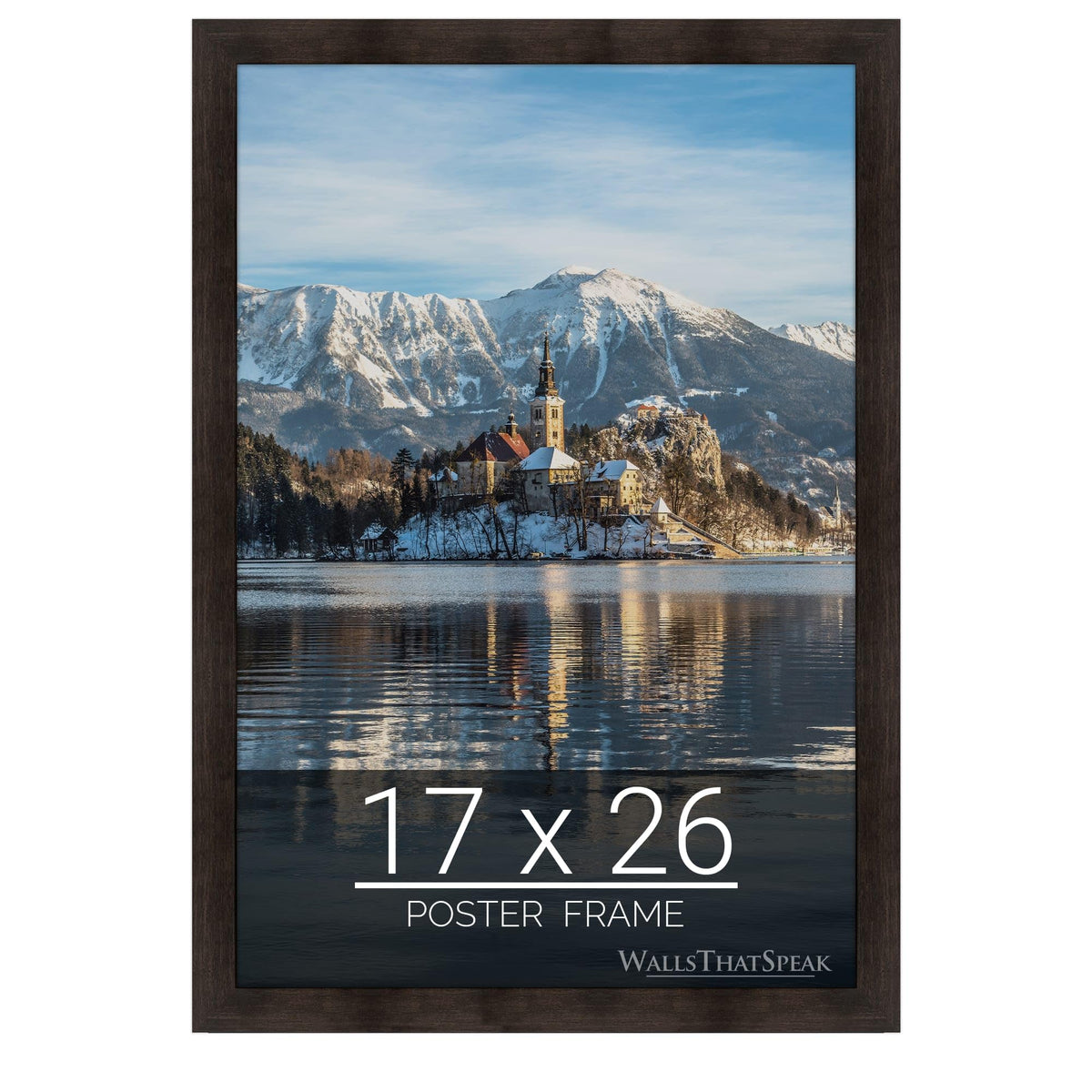 wallsthatspeak 17x26 Espresso Brown Picture Frame for Puzzles Posters Photos or Artwork