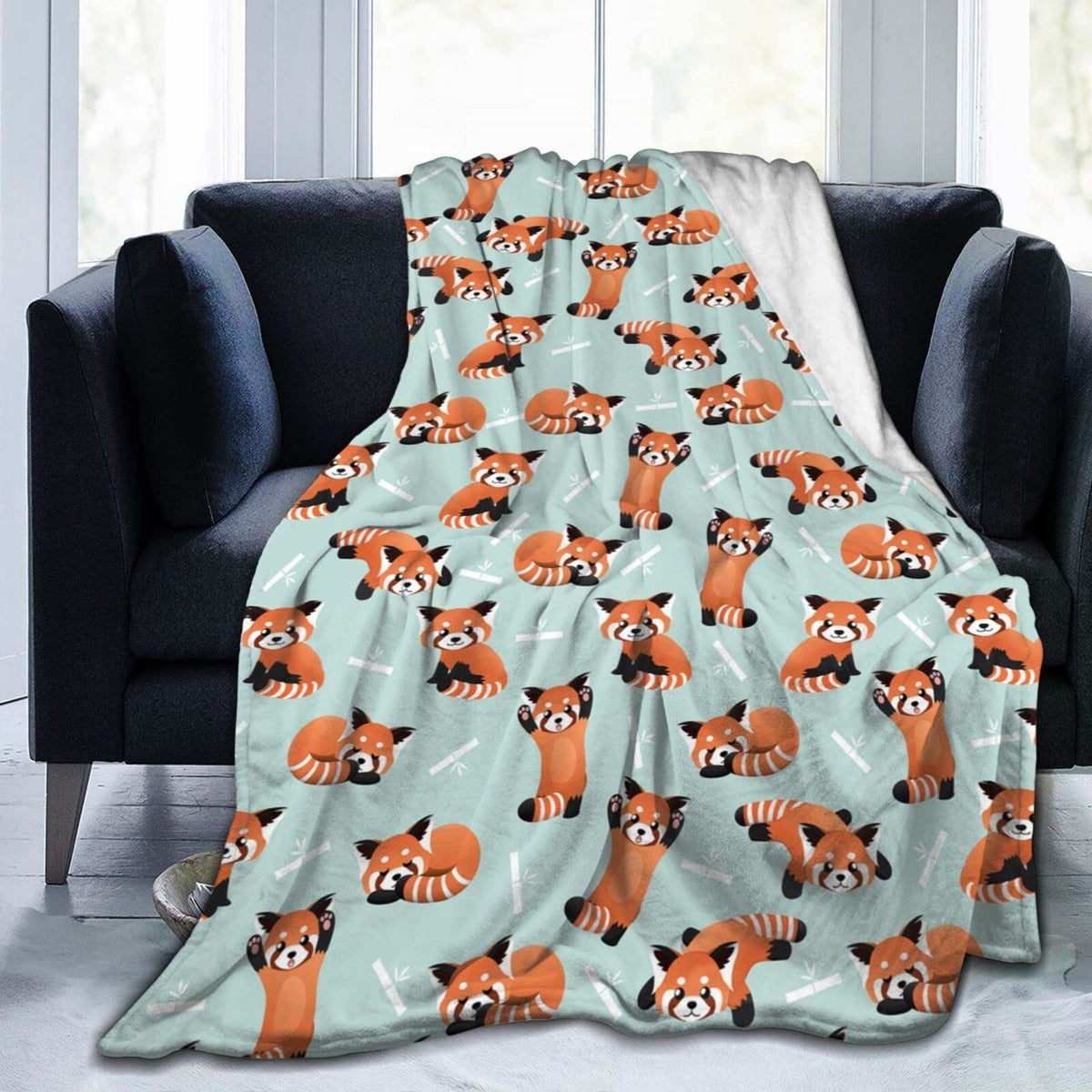 Red Panda Blanket Warm Cozy Red Panda Bamboo Flannel Throw Blanket For Travel Living Room Home Kids Adults 50'X40'