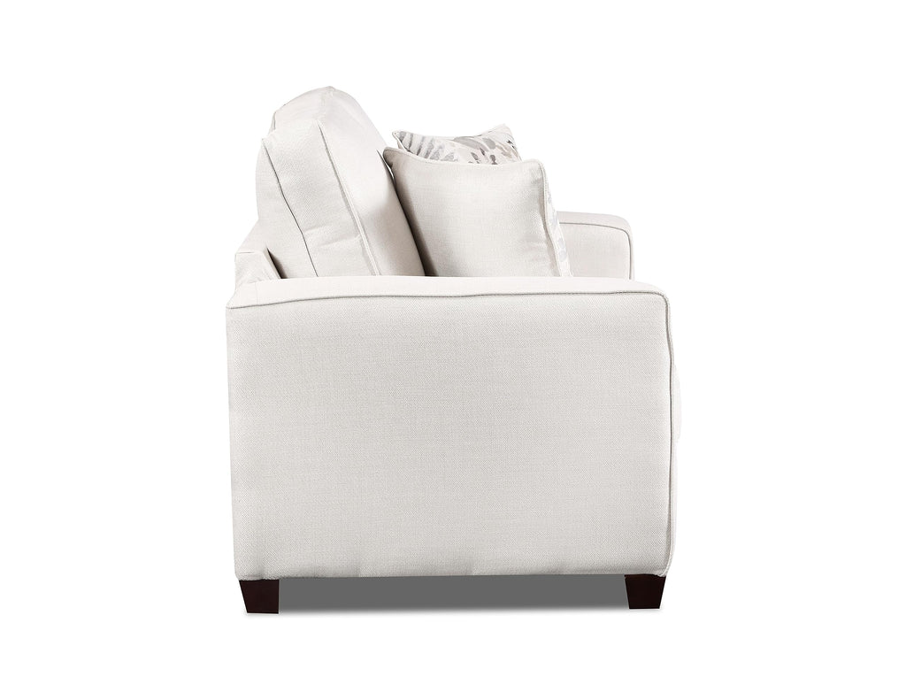 American Furniture Classics Relay Linen Loveseat with Two Throw Pillows Sofas, Soft Washed Cream Tweed