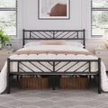 Yaheetech Full Size Platform Bed Frame with Arrow Design Headboard, 13 Inches Metal Mattress Foundation for Storage, No Box Spri