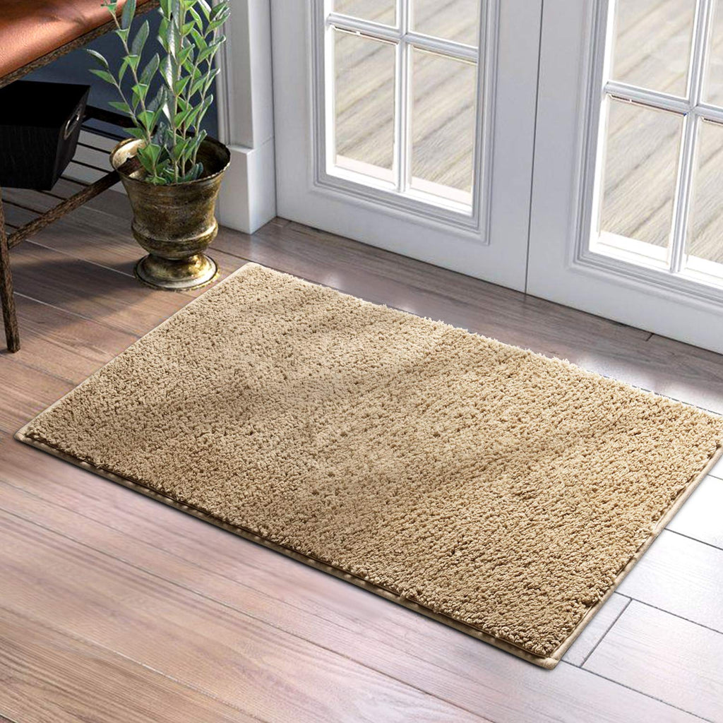 Homeideas Door Mats Indoor, 20'X32' Super Absorbent Non Slip Rugs For Entryway, Front Back Welcome Doormat Dirt Trapper (Beige)
