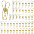 Sabary 50 Pieces Gold Paper Office Binder Clips Small Metal Wire Hollow Out Multi Purpose Utility Clips For Bill Invoice Home Ki