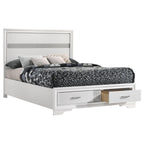 Coaster Home Furnishings Miranda Contemporary Wood Full Size Storage Panel Bed Frame 50-inch Headboard White 205111F