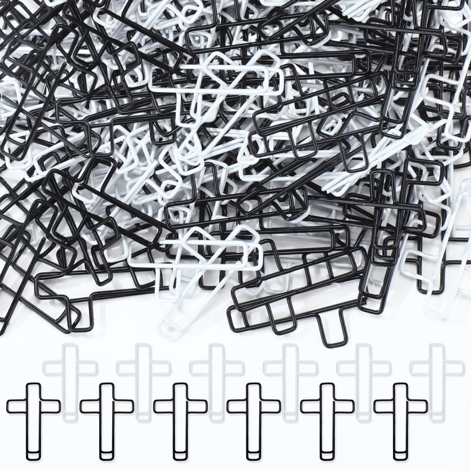 Saypacck 100 Pcs Cross Paper Clips 1.34 x 0.8 Inches Cute Paper Clips Christian Journaling Supplies for Bookmark Study Bible Gif