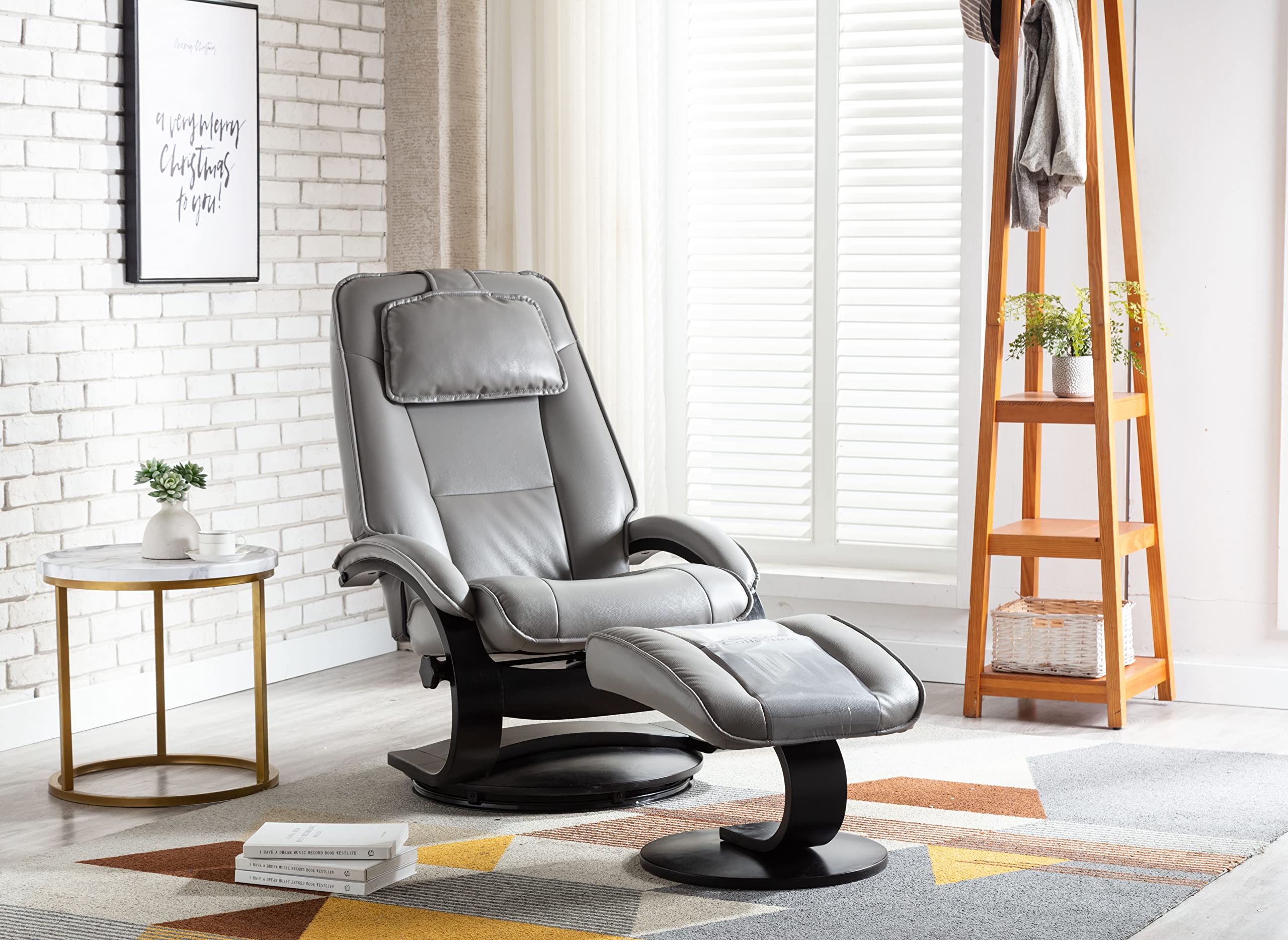 Oslo Collection Begern Manual Recliner, Grey
