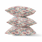 HomeRoots White Yellow Red 16' Red Pale Green Roses Zippered Suede Throw Pillow