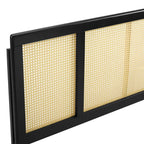 Modway Delmare Cane Woven Rattan King Headboard In Black