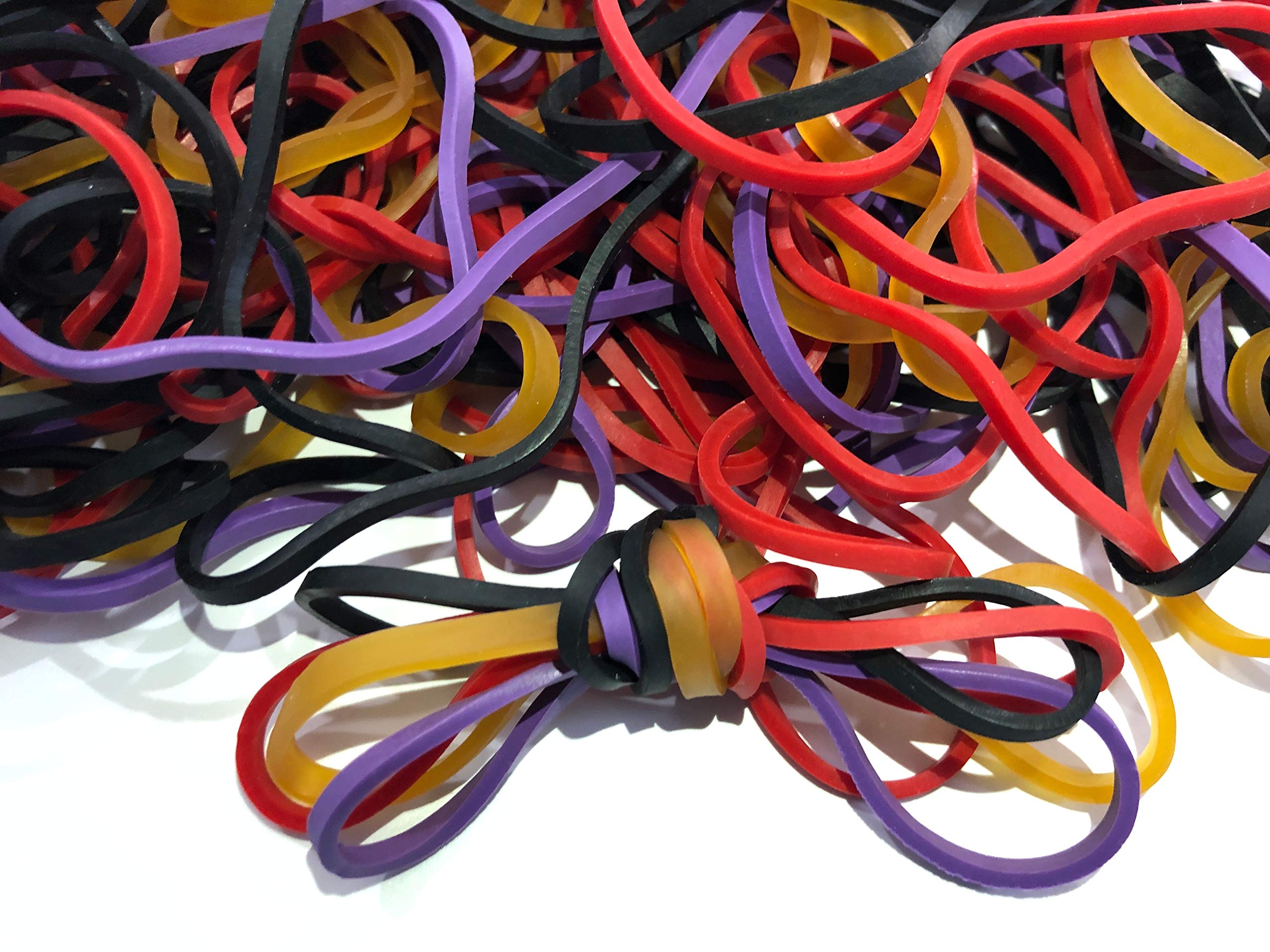 Rubber Bands, Size 117B (7' X 1/8') Colorful Natural Rubber Band, 117 Heavy Duty Elastic Office Supplies Rubber Bands For Offi