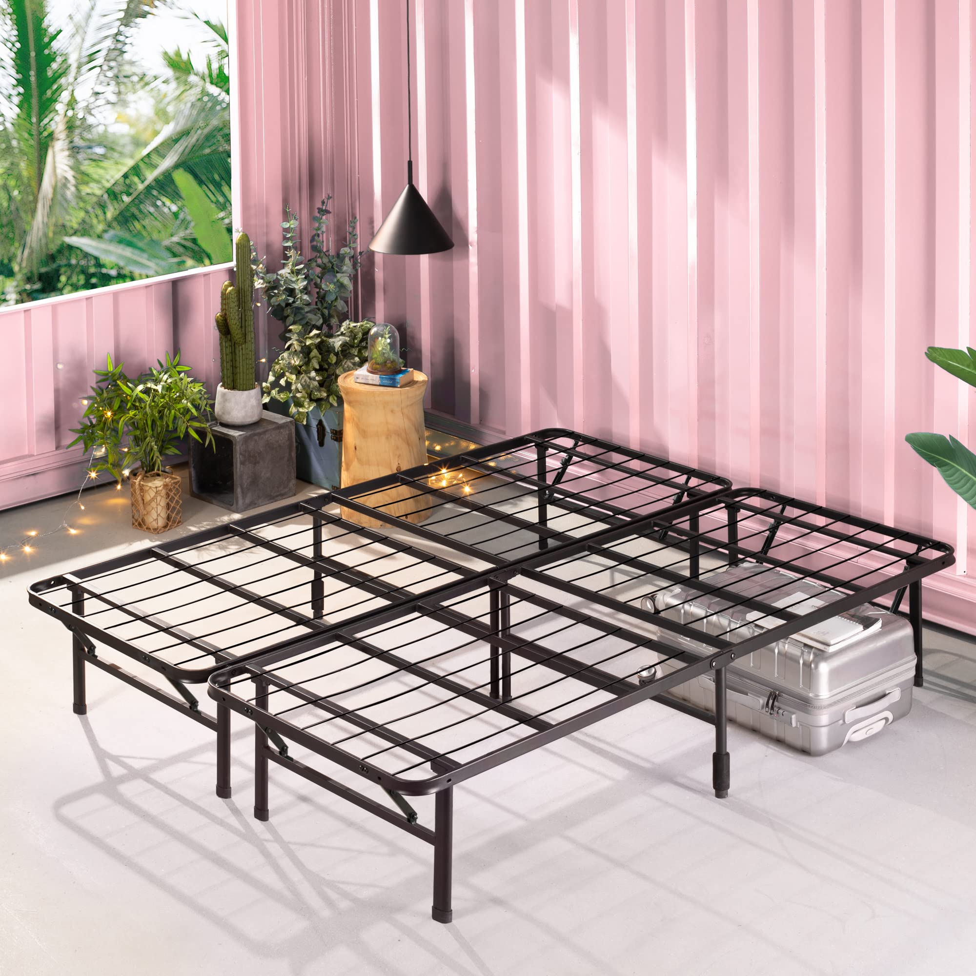 ZINUS SmartBase Tool-Free Assembly Mattress Foundation / 14 Inch Metal Platform Bed Frame / No Box Spring Needed / Sturdy Steel 