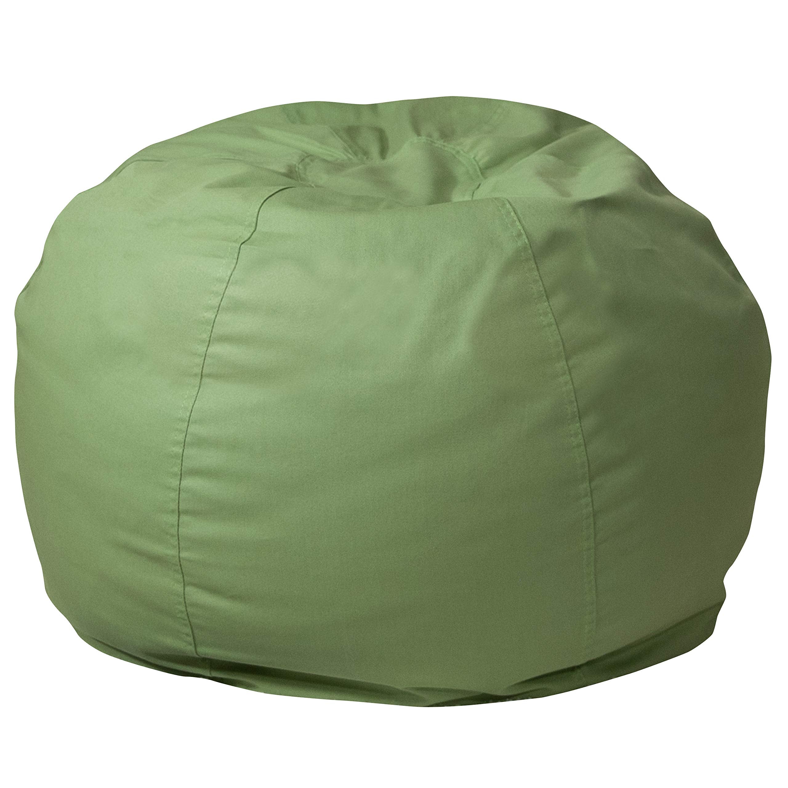 Flash Furniture Dillon Small Bean Bag Chair for Kids and Teens, Foam-Filled Beanbag Chair with Machine Washable Cover, Green
