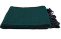 Open Road Goods Handmade Solid Color Yoga Blanket - Thick Mexican Blanket or Throw - Made for Yoga! (Green Blanket)