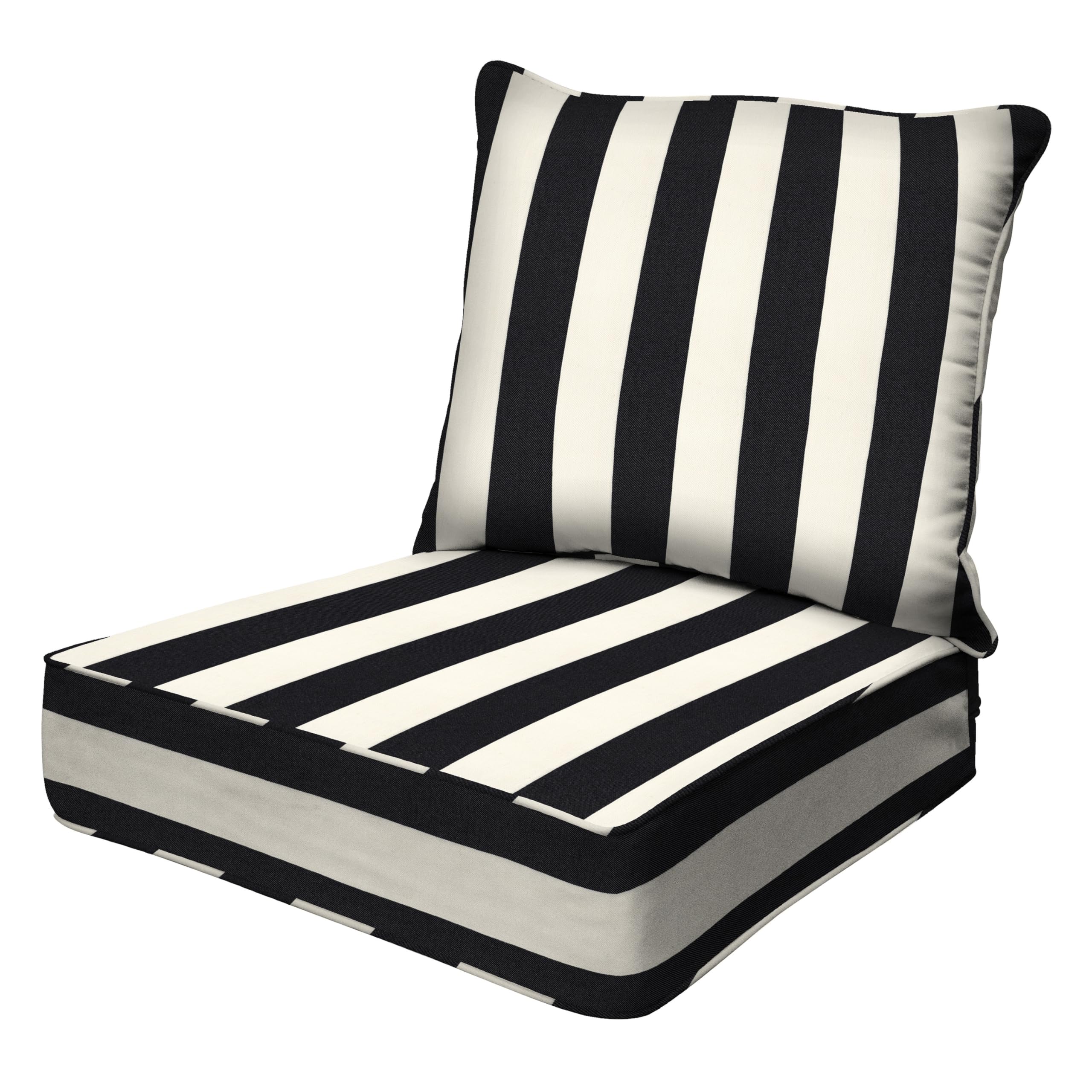 Honeycomb Outdoor Deep Seat, 24' W X 23' D, Textured Solid Platinum Grey Outdoor Chair Cushion