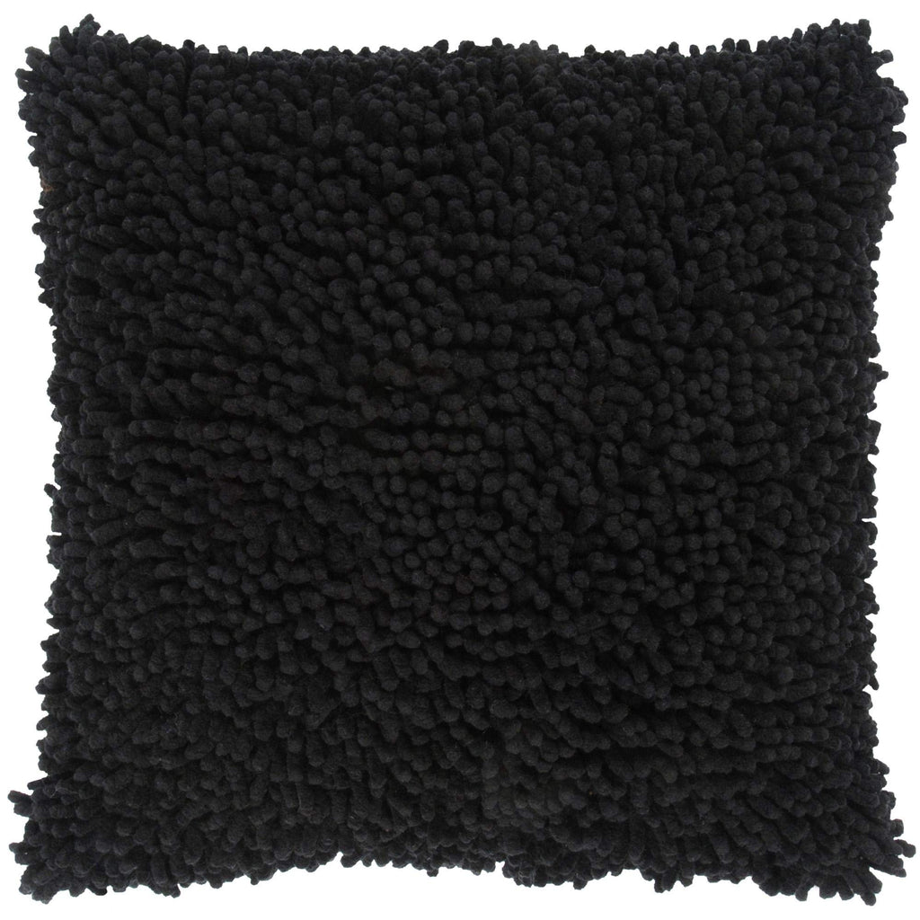 Rizzy Home | T03632 | Poly Fill Decorative Pillow | 18"X18" Black/Neutral/Black Solid