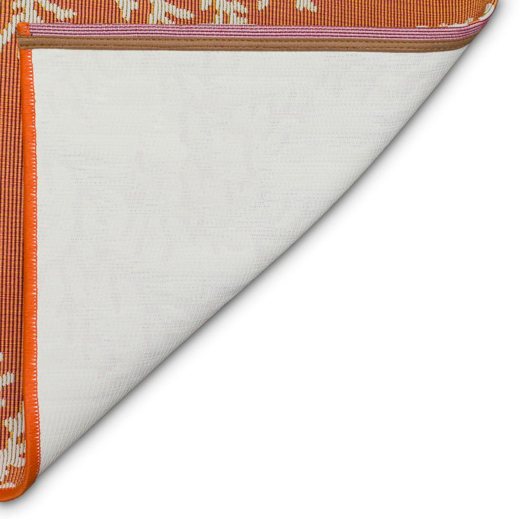 Liora Manne Esencia Machine Washable Non-Slip Low Profile Indoor/Outdoor Mat-Transitional, Coastal, Beach, Border, Coral Edge Sunset 2' X 2'10'