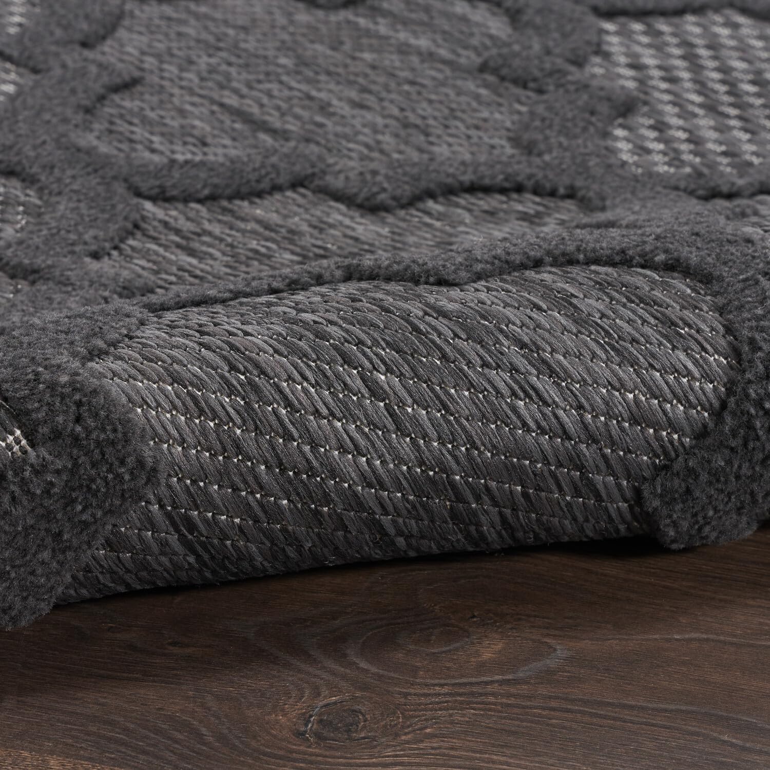 Nourison Easy Care Indoor/Outdoor Charcoal Black 10' X Round Area Rug, Easy Cleaning, Non Shedding, Bed Room, Living Room, Dining Room, Backyard, Deck, Patio (10 Round)
