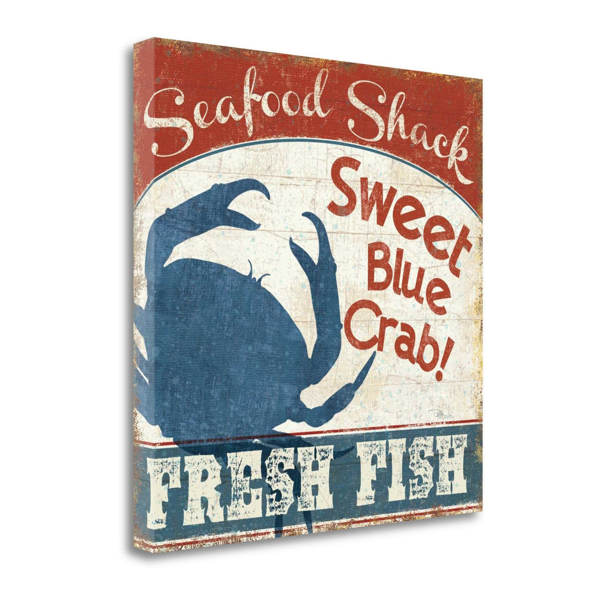 20' Sweet Blue Crab Giclee Wrap Canvas Wall Art