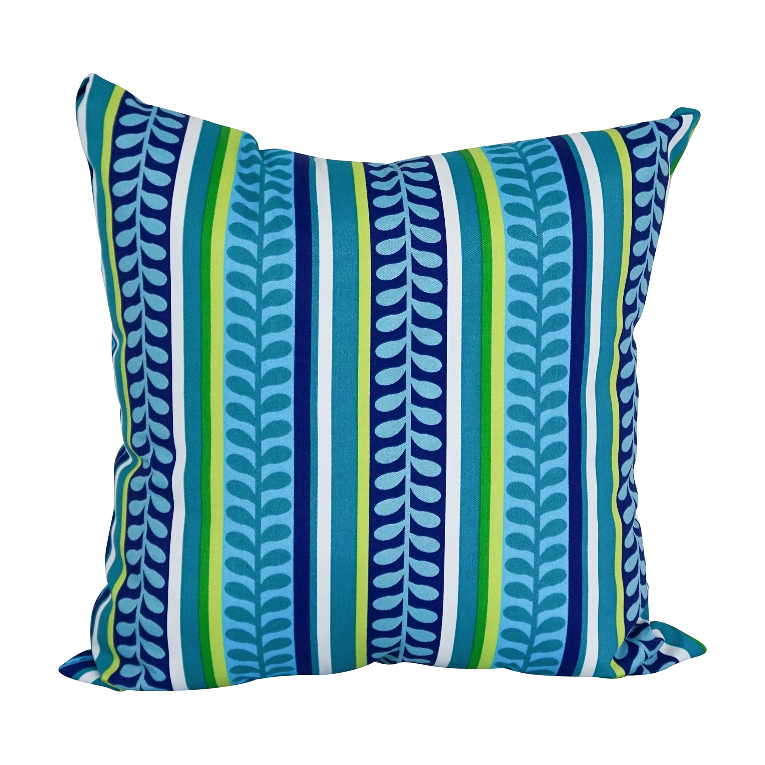Blazing Needles Square Indoor/Outdoor Throw Pillow, 25&quot;, Pike Azure 2 Count