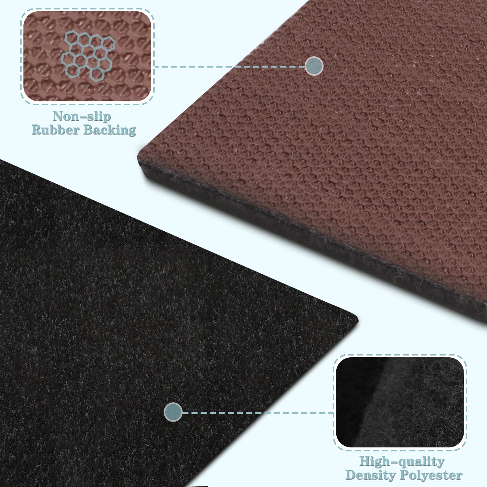 Runner Rug 2Ft X 38Ft, Ayoha 2'-82' Utility Carpet Runner For Entryway Hallway Aisles Balcony Garages, Area Rugs With Non-Slip R