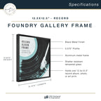 Mcs Master & Co. Foundry Metal Gallery Wall Frame, Black, 12.5 X 12.5 In Without Mat